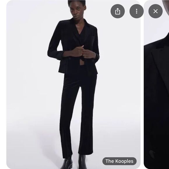 The Kooples Women's Velvet Double Breasted Suit Jacket suit NWT - Picture 1 of 13